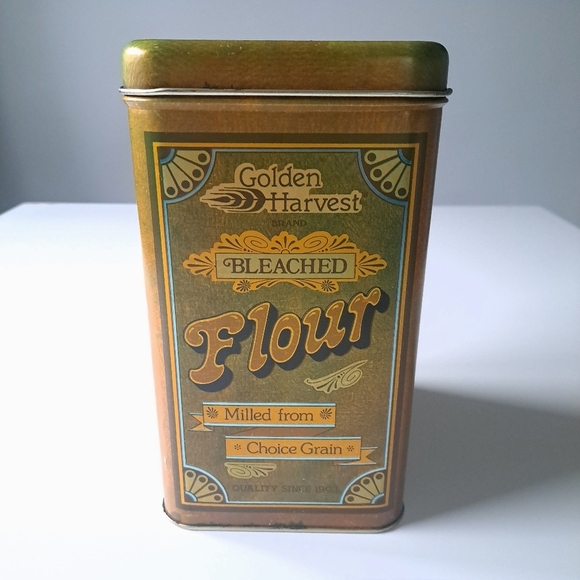 Vintage Golden harvest flour tin Chein co 1977-78 lithograph advertisment tin - Picture 3 of 10